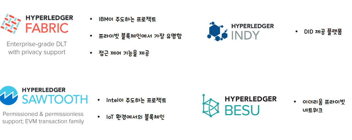 퍼블릭과 브라이빗 블록체인 프로젝트