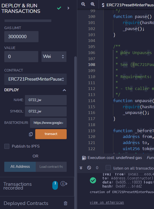 testnet 활용